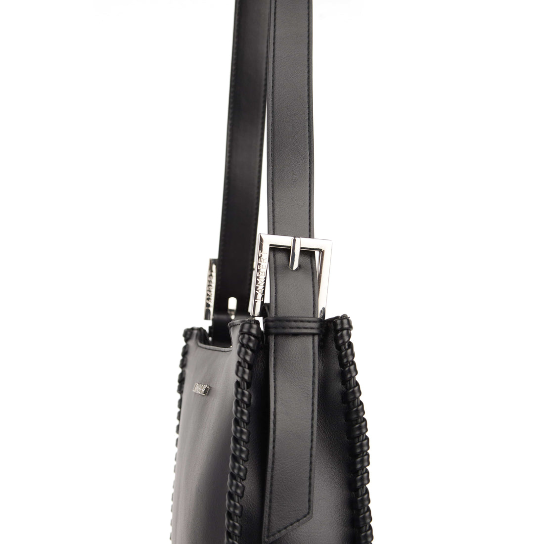 The Claudia - 2-in-1 Black Vegan Leather Handbag