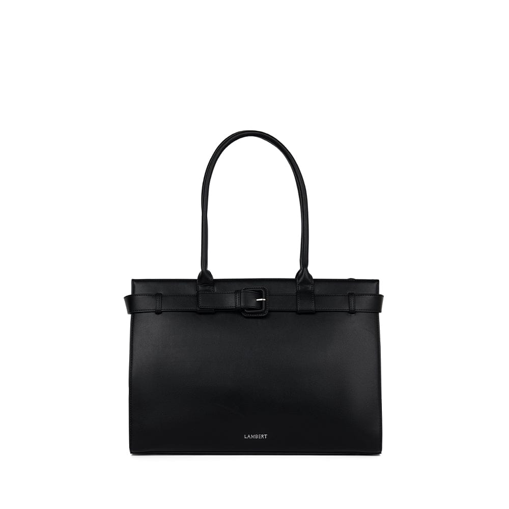 The Odelia – Black Vegan Leather Tote Bag