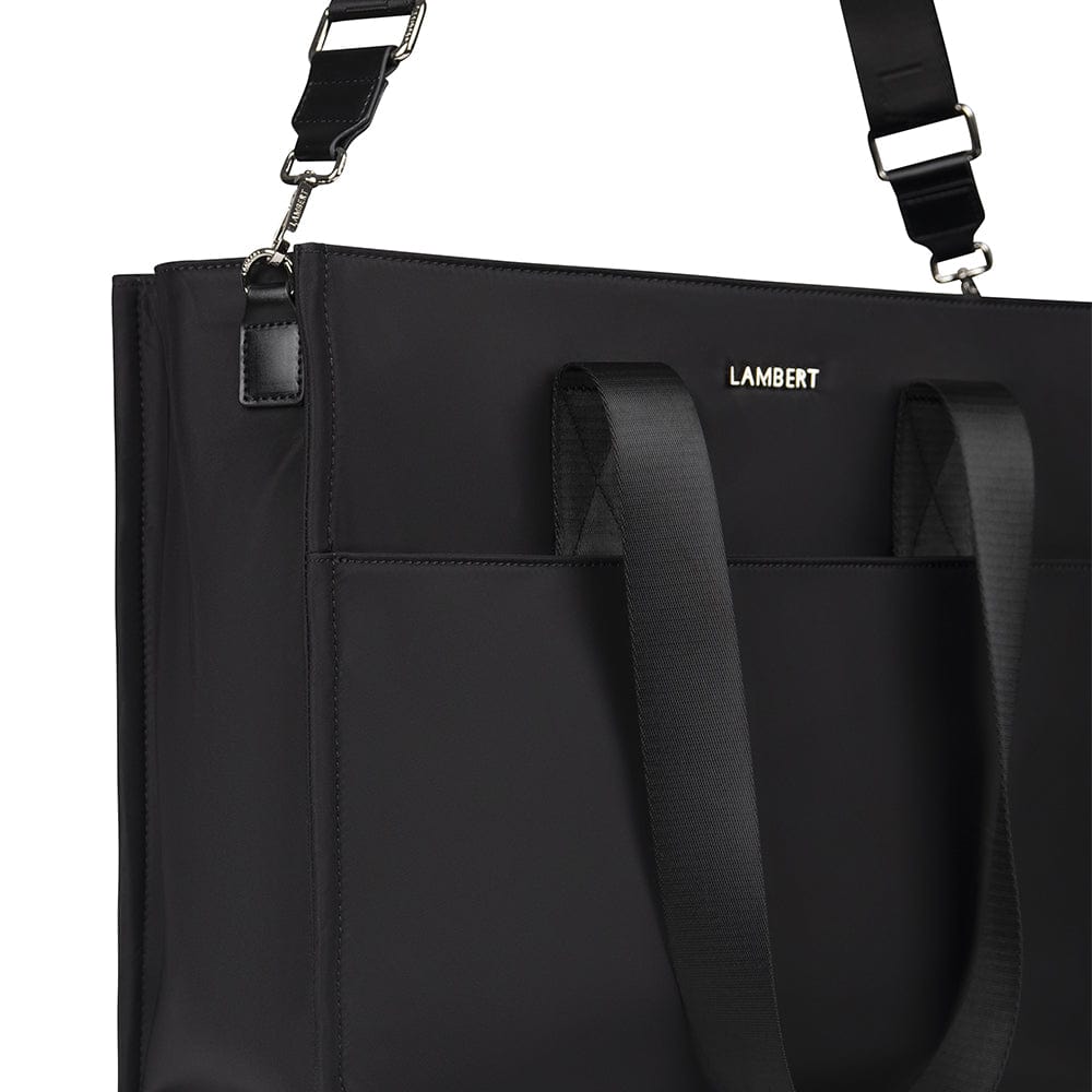 The Tessa - Black Recycled Nylon Tote Bag