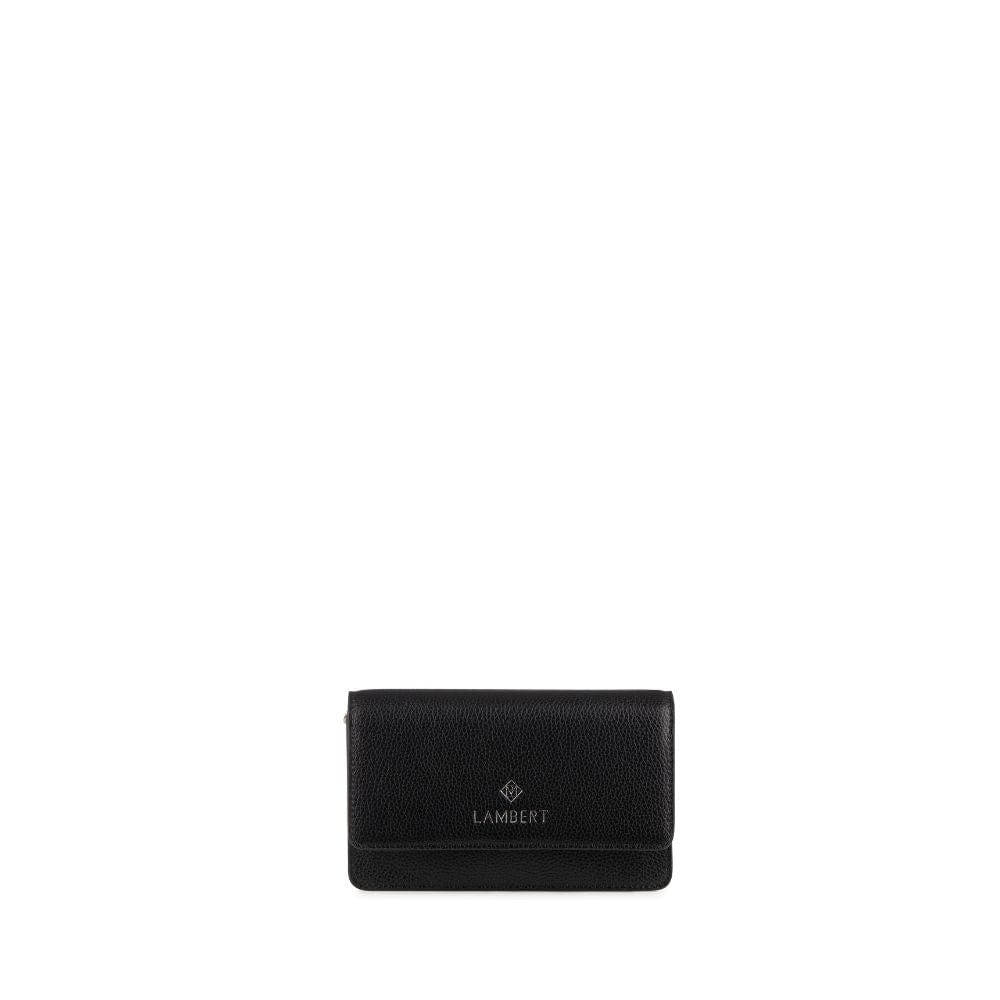 The Tina - Black Vegan Leather Wallet Small Crossbody Bag