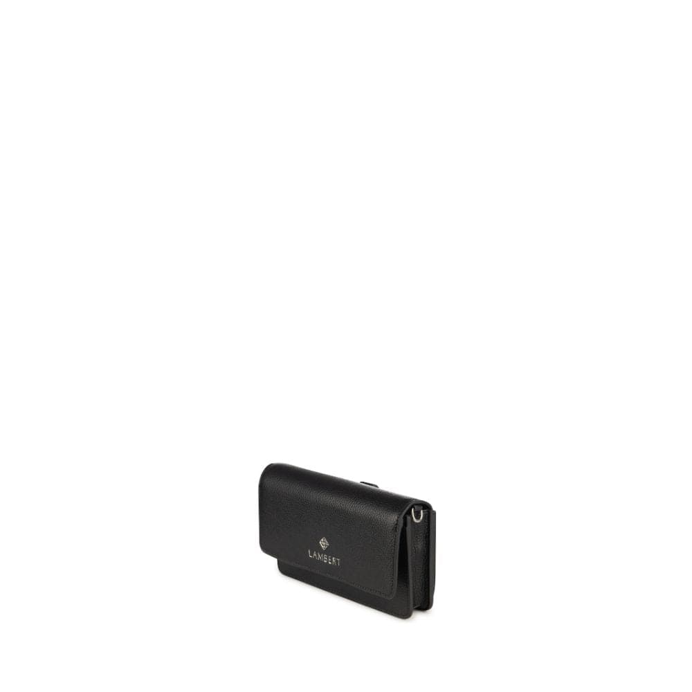 The Tina - Black Vegan Leather Wallet Small Crossbody Bag