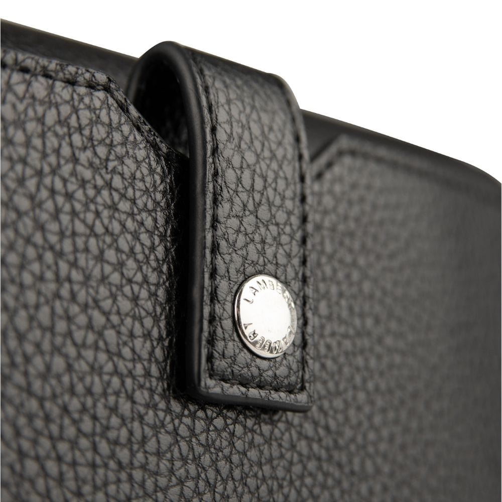 The Tina - Black Vegan Leather Wallet Small Crossbody Bag