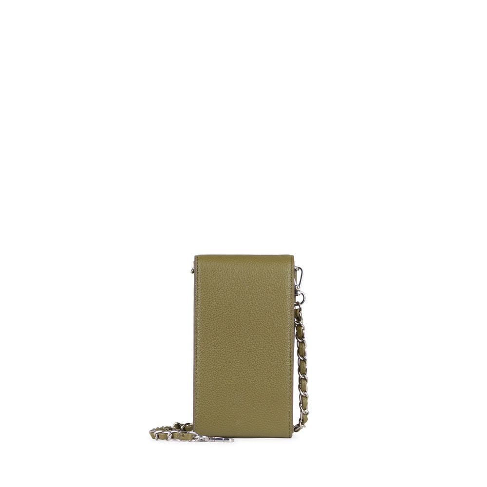 The Alexa - Olive Vegan Leather Crossbody Phone Case