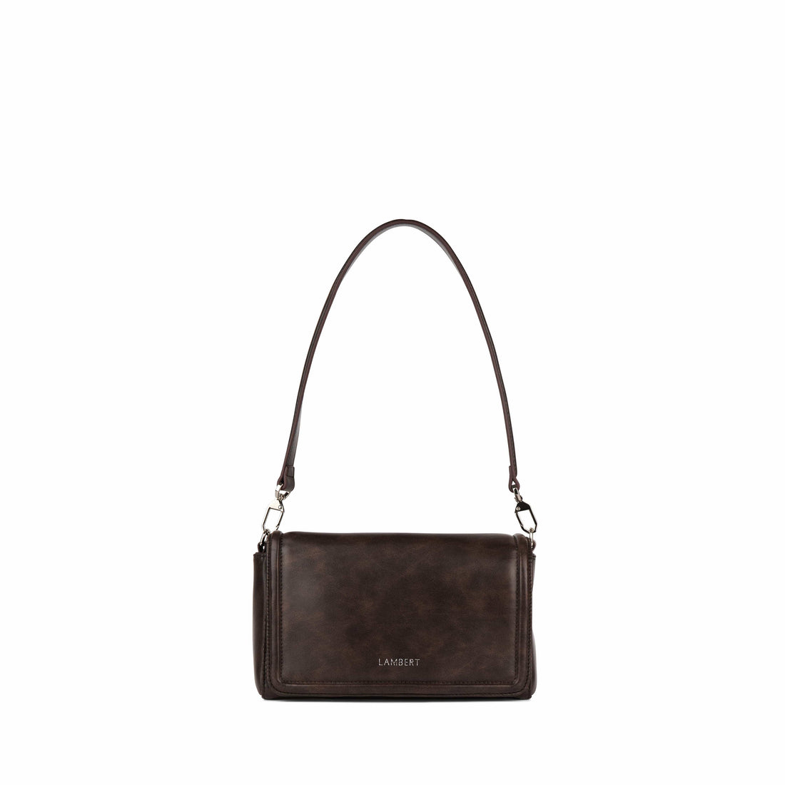 Le Alyssa - Sac à main 2-en-1 en cuir vegan espresso