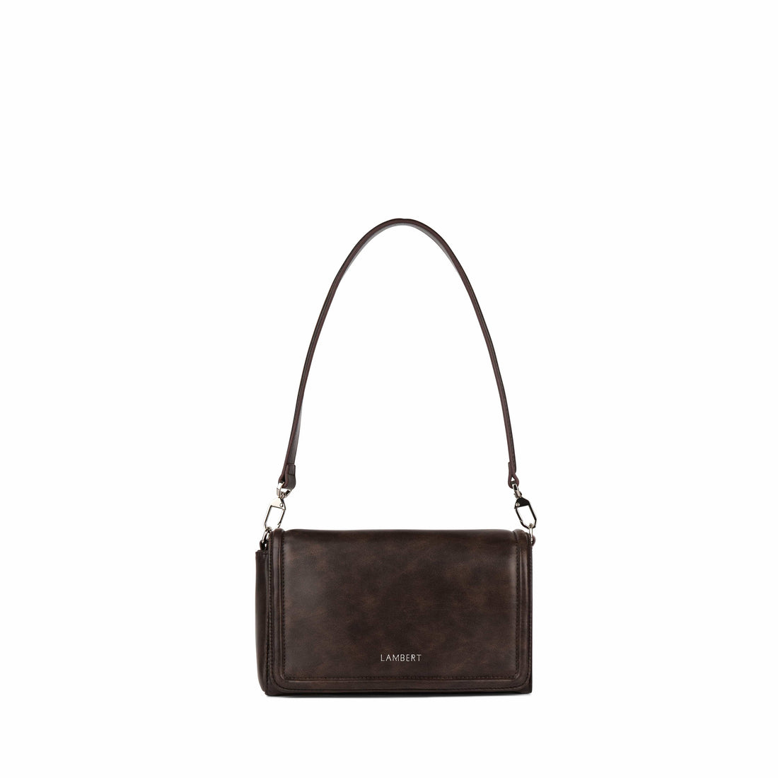 Le Alyssa - Sac à main 2-en-1 en cuir vegan espresso