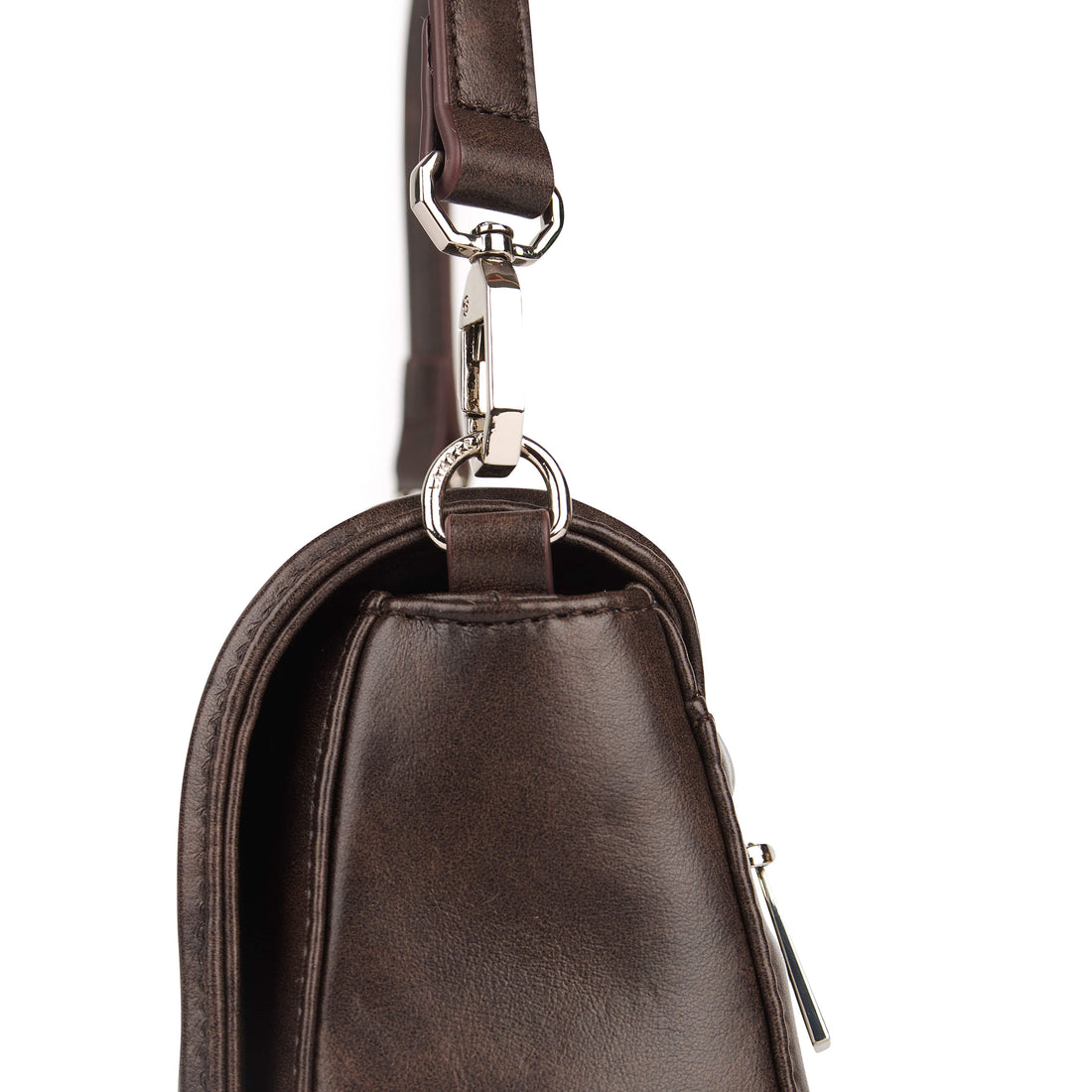 Le Alyssa - Sac à main 2-en-1 en cuir vegan espresso