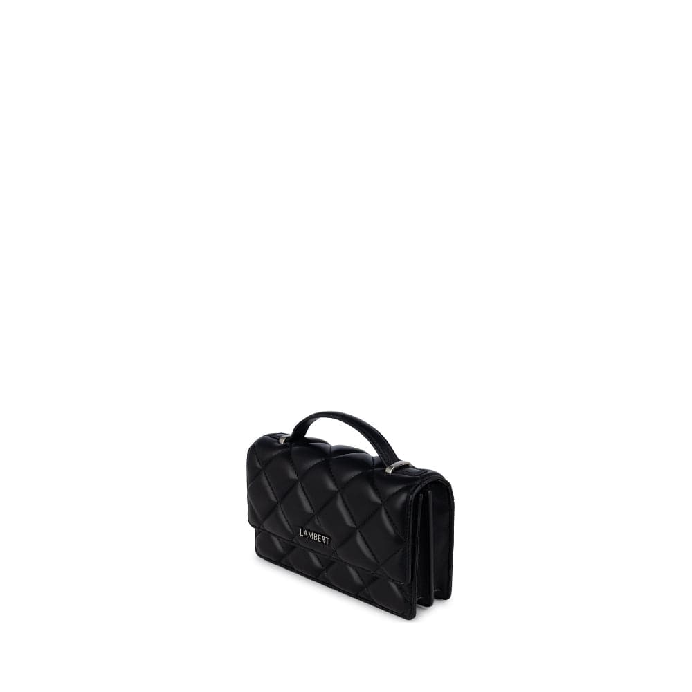 The Andrea - 2-in-1 Black Quilted Vegan Leather Handbag
