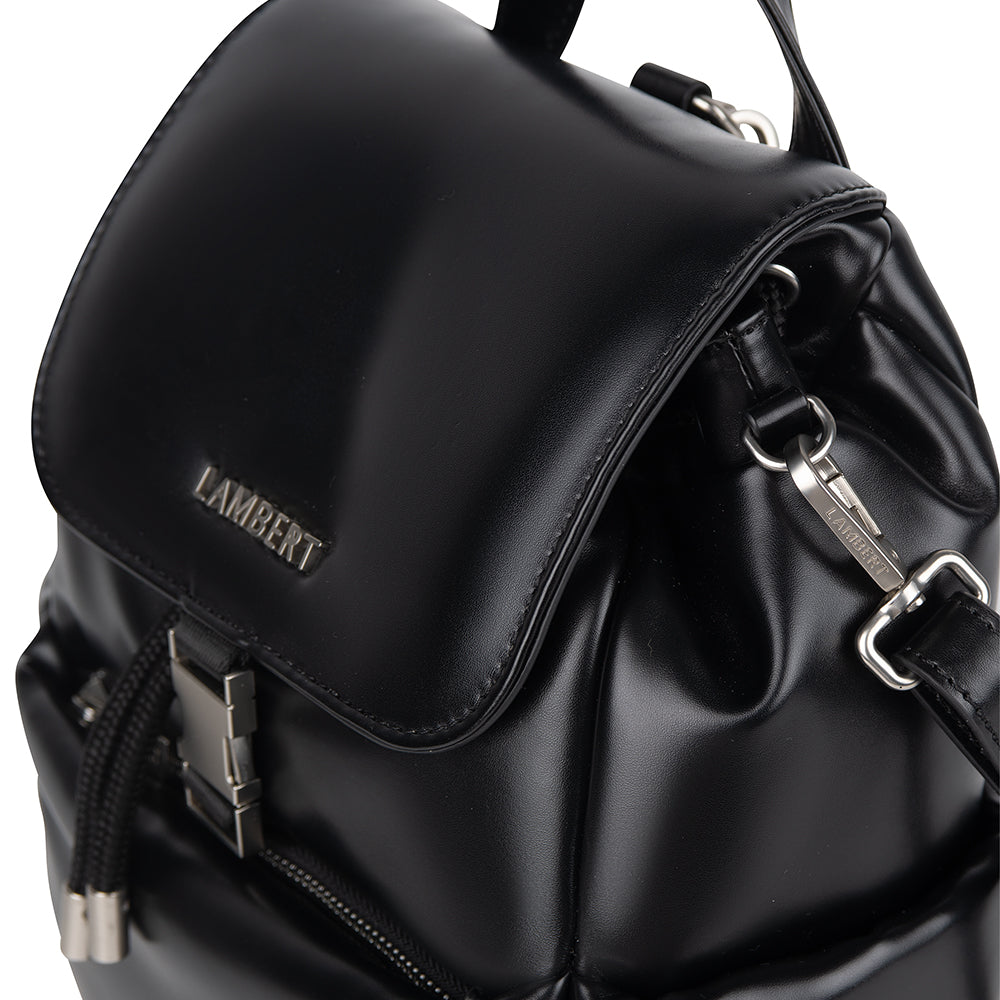 The Aria - Black Vegan Leather 3-in-1 Backpack