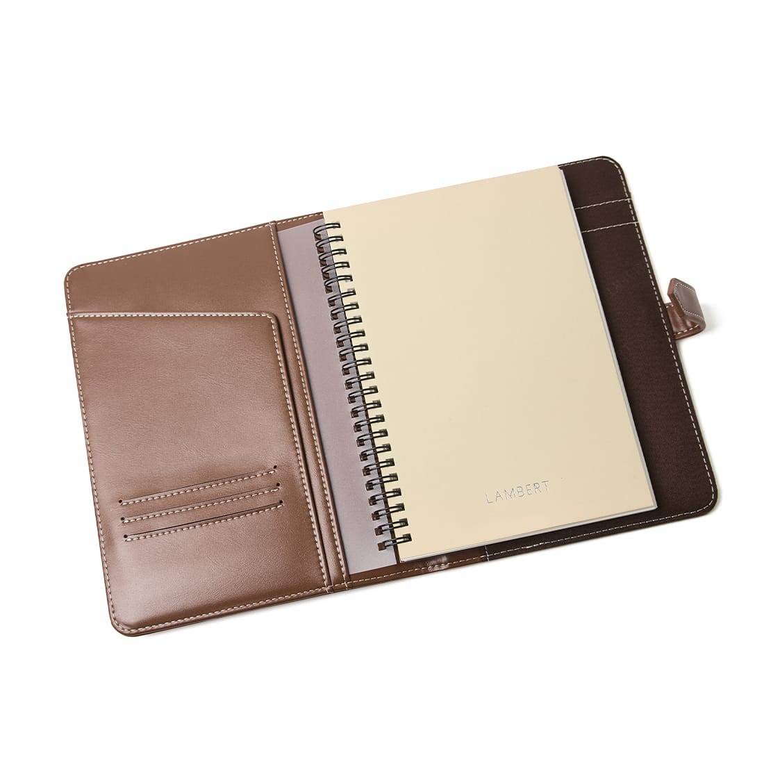 Le Ariel – Couverture à carnet en cuir vegan hazelnut