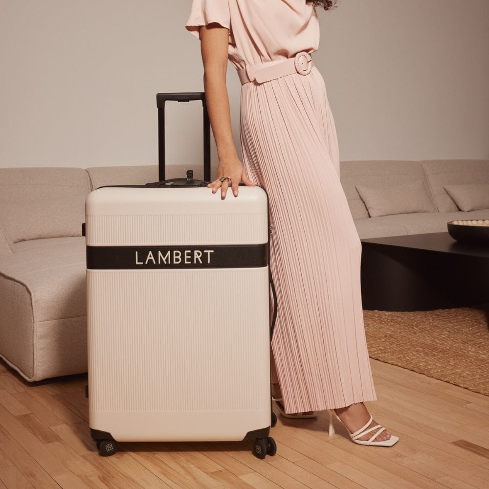 Travel Bundle - Oyster Checked Suitcase + Travel Tote