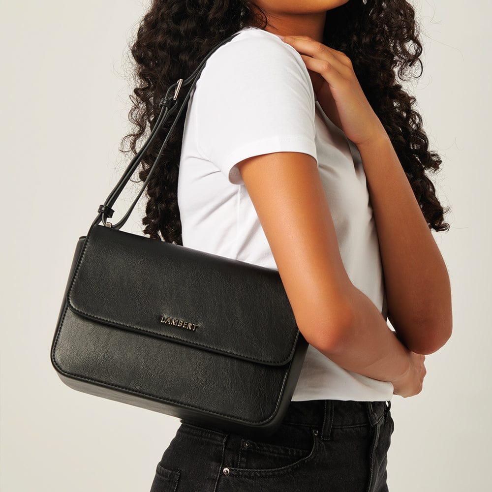 The Bianca - Black Vegan Leather 2-In-1 Handbag