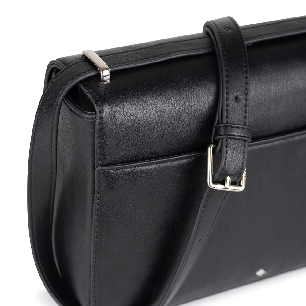 The Bianca - Black Vegan Leather 2-In-1 Handbag