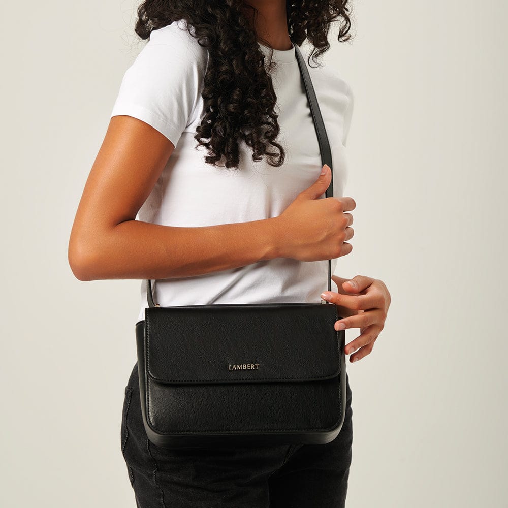 The Bianca - Black Vegan Leather 2-In-1 Handbag