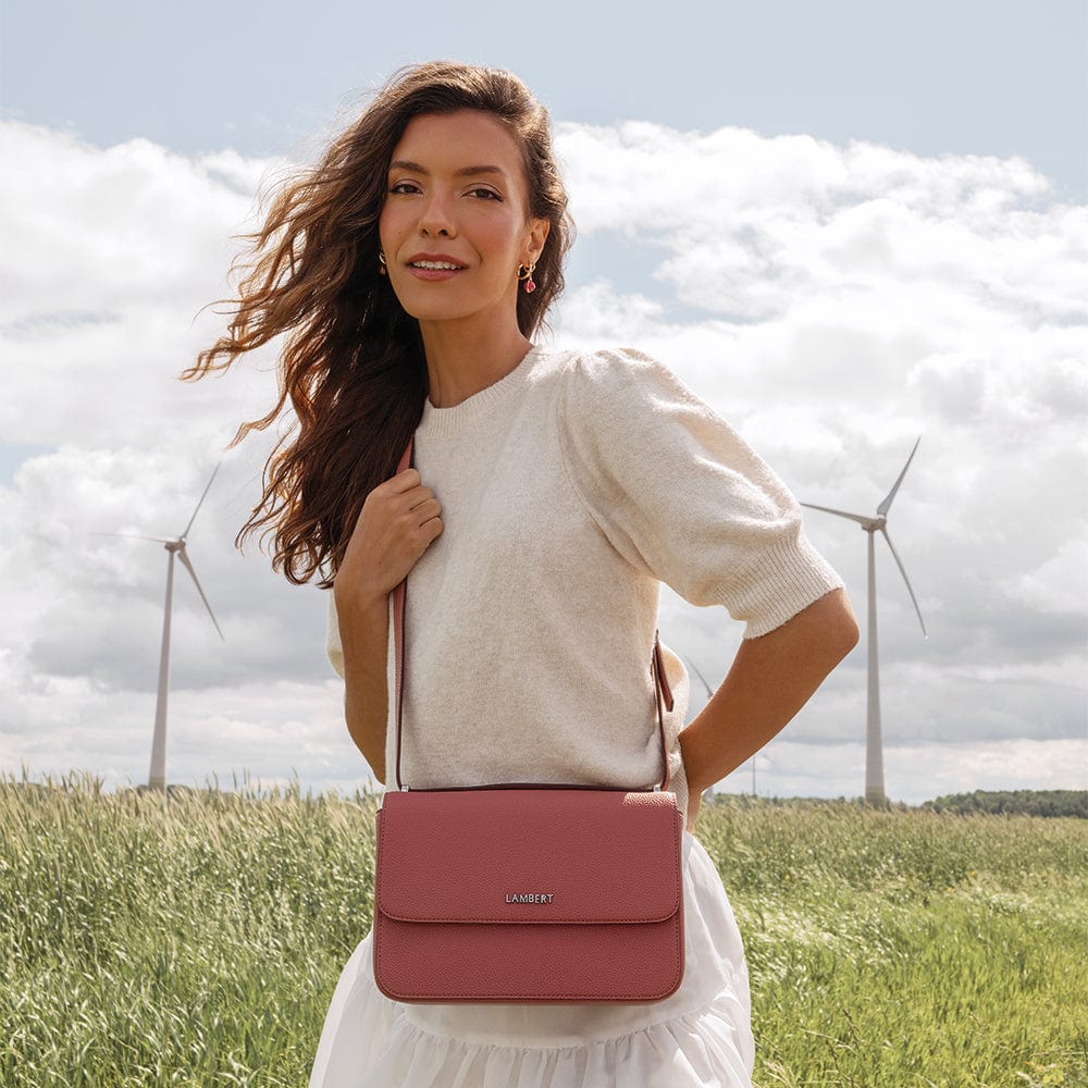 Le Bianca - Sac à main 2-en-1 en cuir vegan petal