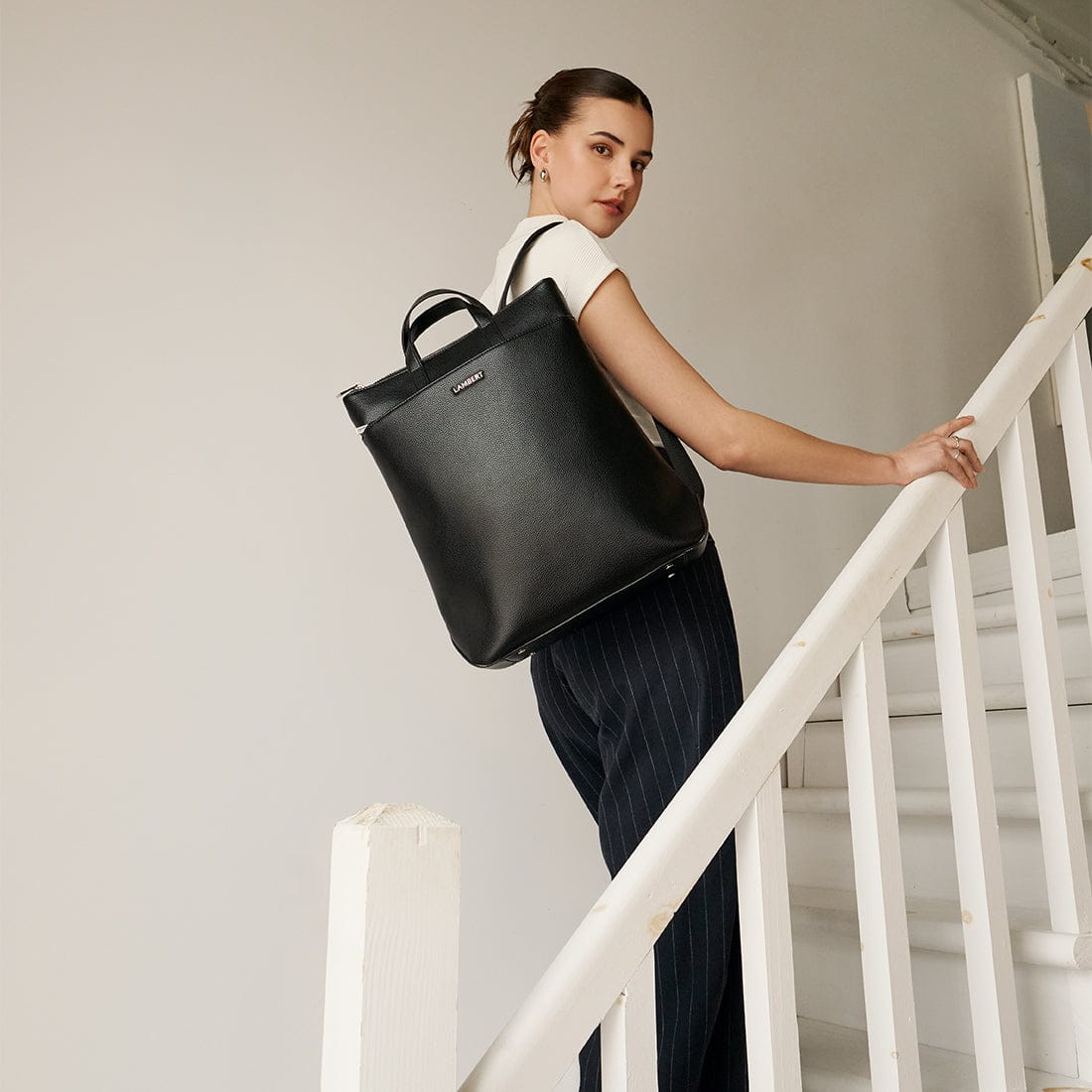 Le Billie - Sac à dos en cuir vegan noir