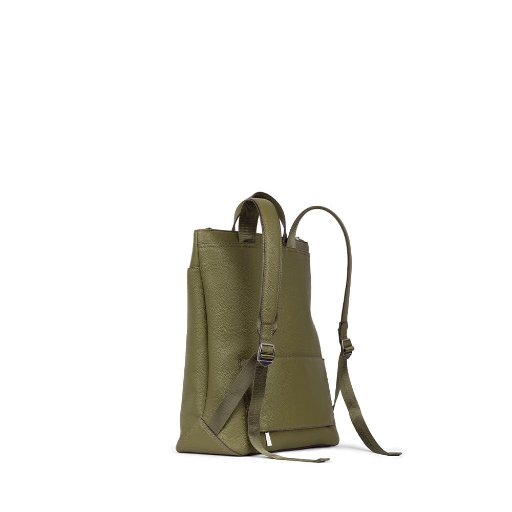 Le Billie - Sac à dos en cuir vegan olive