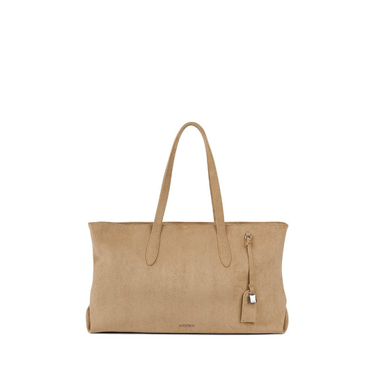 Le Britney - Sac fourre-tout en suede vegan beige
