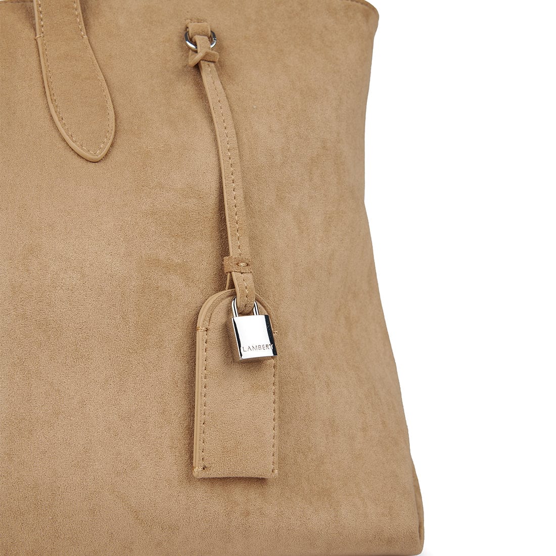 Le Britney - Sac fourre-tout en suede vegan beige