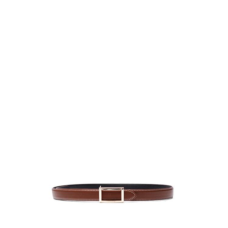 La Cara – Ceinture or réversible en cuir vegan
