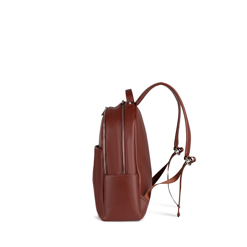 The Charlotte - Rosewood Vegan Leather Backpack