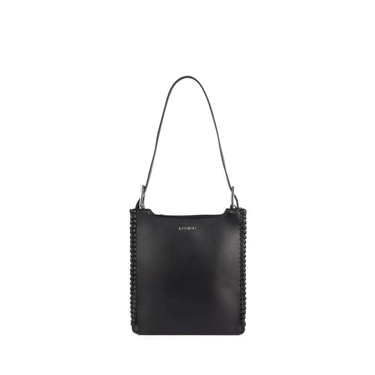 Le Claudia - Sac à main 2-en-1 en cuir vegan noir