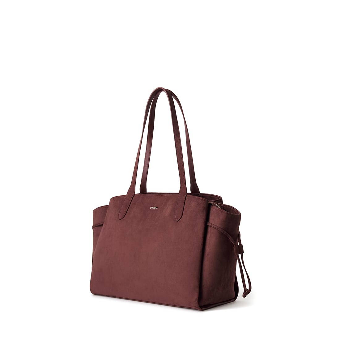 Le Clothilde – Sac fourre-tout en suède vegan cassis