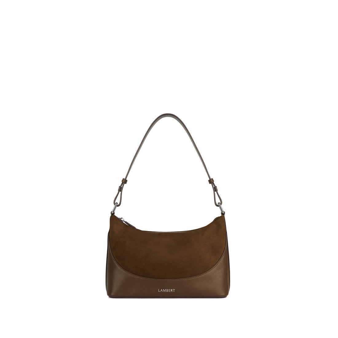 Le Clover - Sac à main 2-en-1 en suède cacao