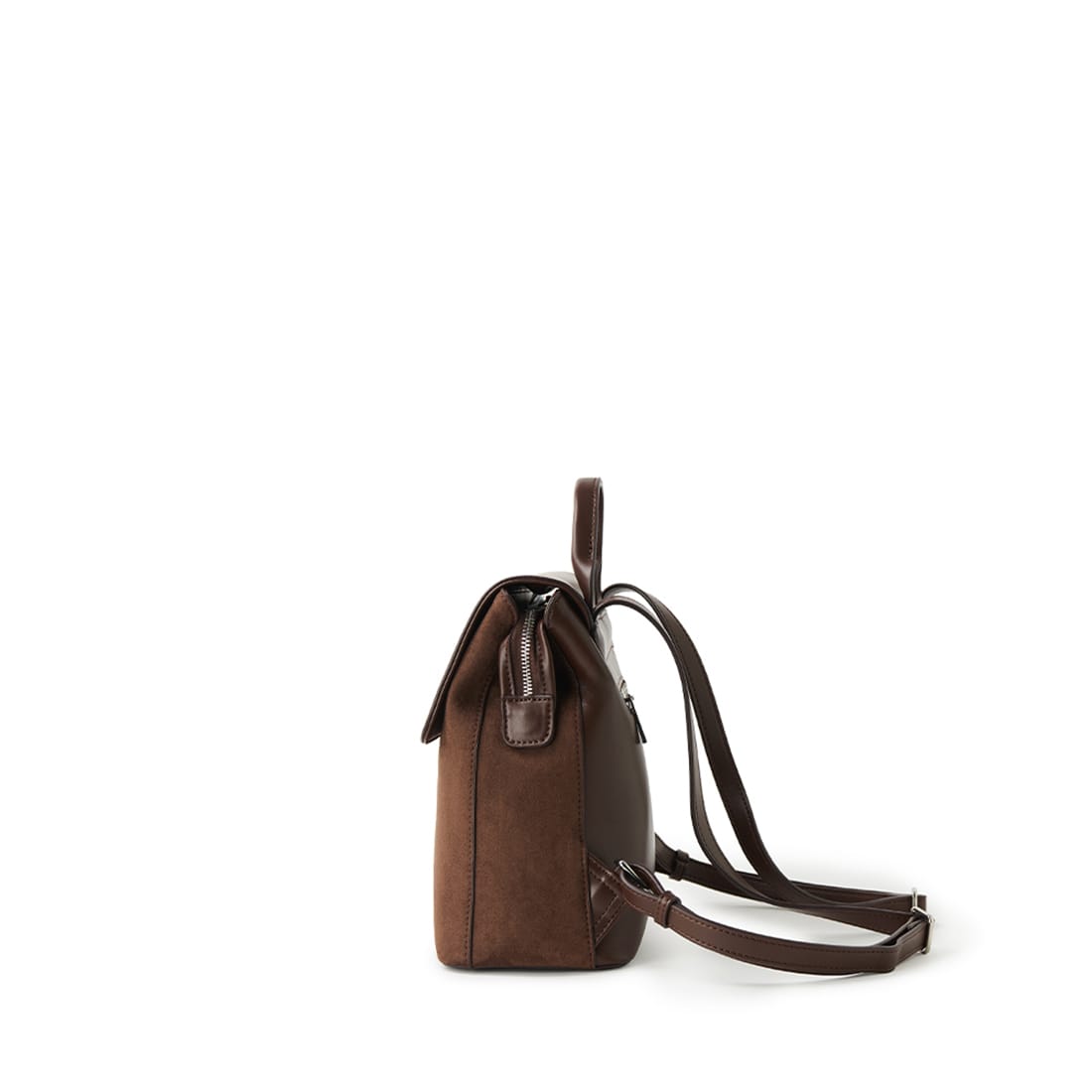 Le Cynthia – Sac à dos en suède vegan chocolate