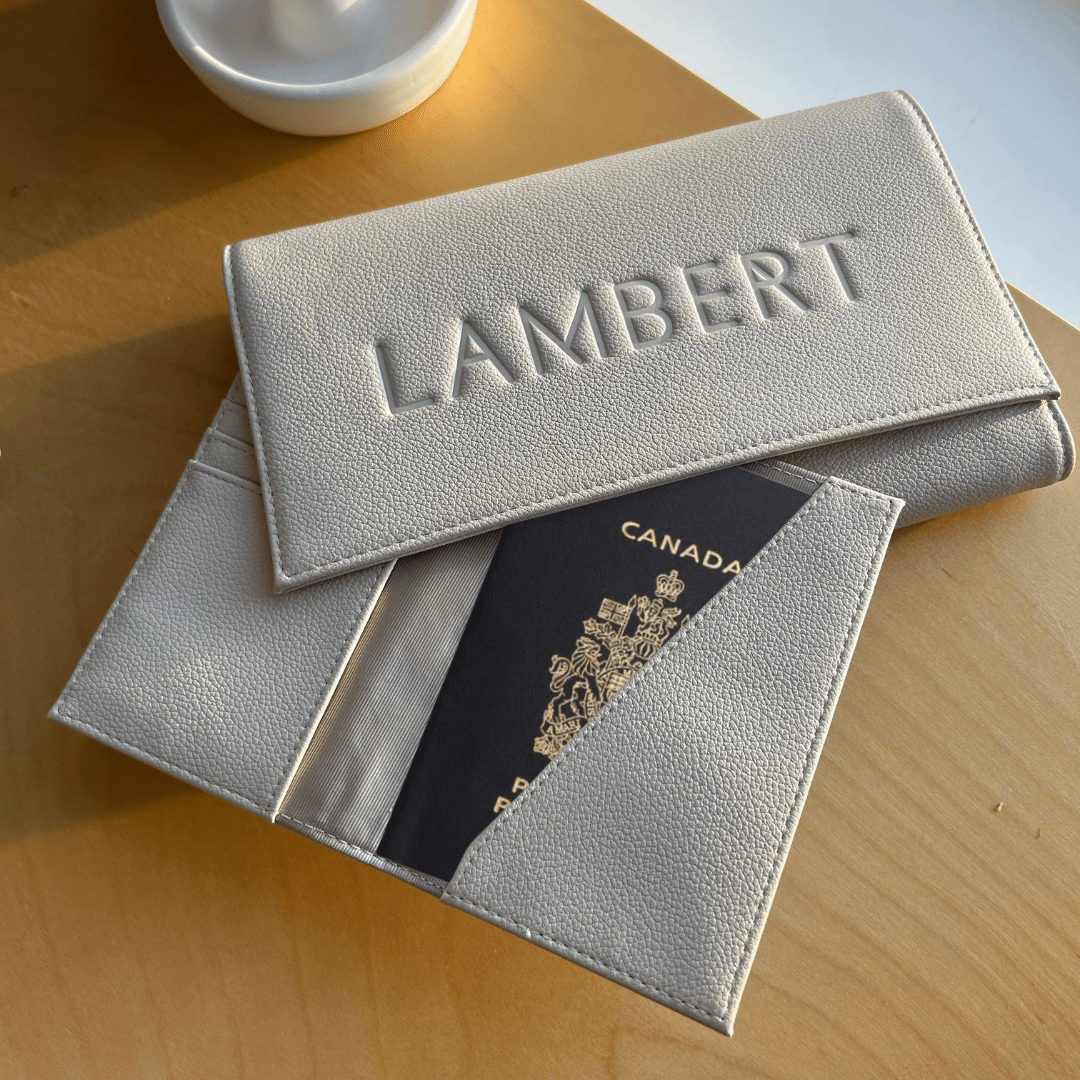 The Atlas - Oyster Vegan Leather Passport Holder