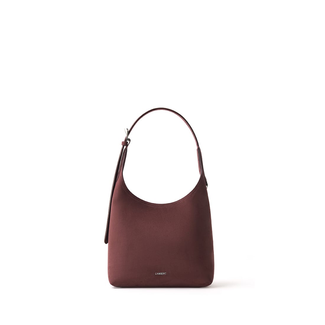 Le Elena – Sac à épaule en suède vegan cassis