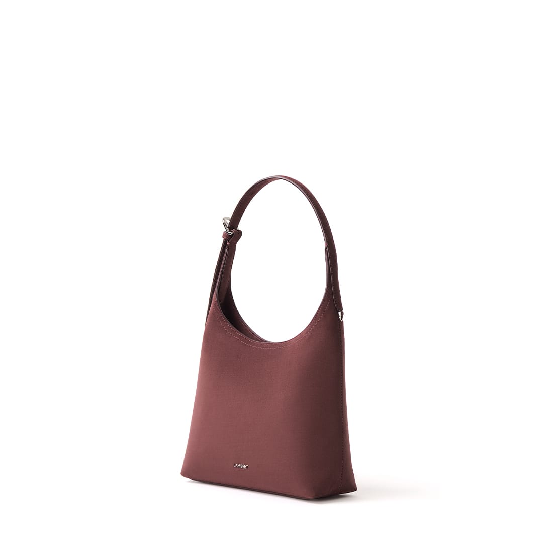 Le Elena – Sac à épaule en suède vegan cassis