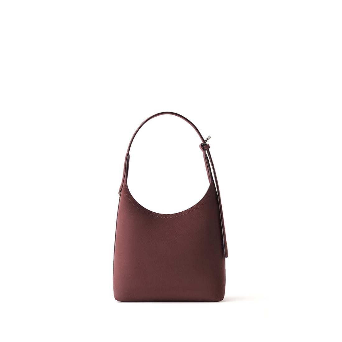 Le Elena – Sac à épaule en suède vegan cassis