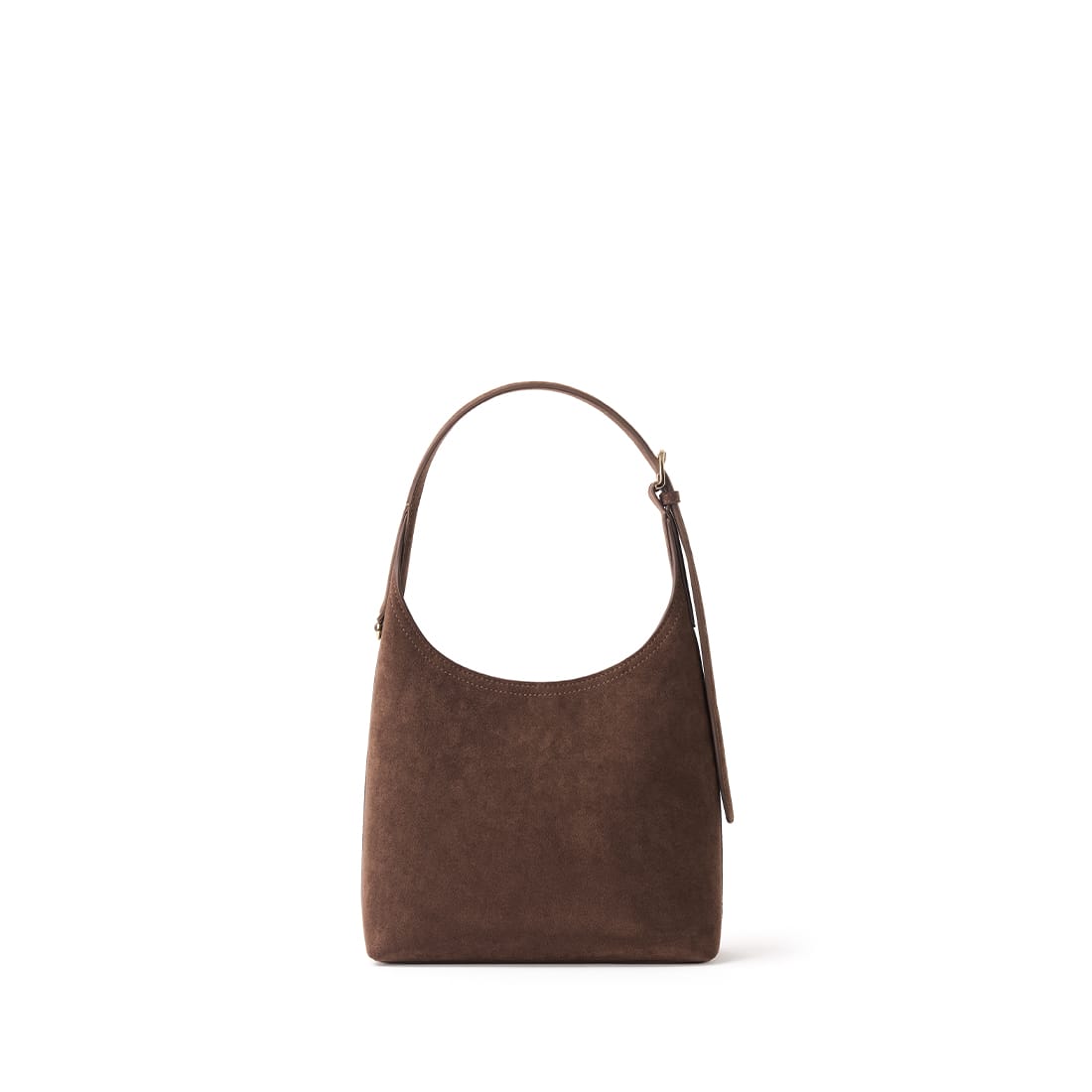 Le Elena – Sac à épaule en suède vegan chocolate