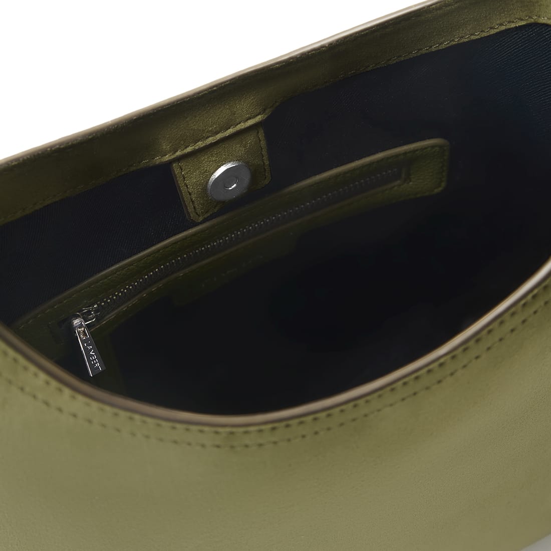 Le Elena – Sac à épaule en suède vegan moss