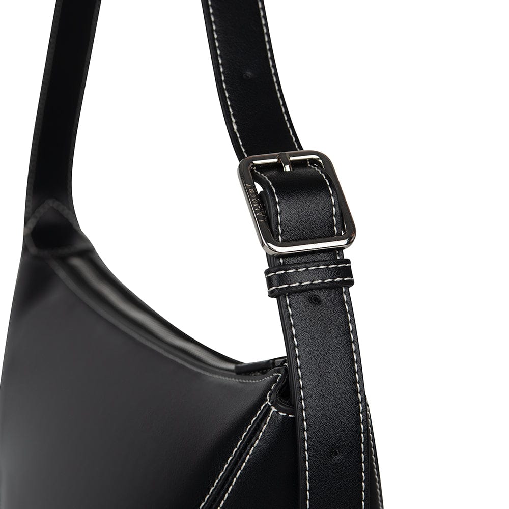 Le Elody - Vegan Black Leather Tote Bag