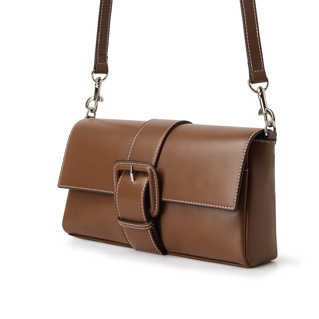 Le Elsie – Sac à main 2-en-1 en cuir vegan hazelnut