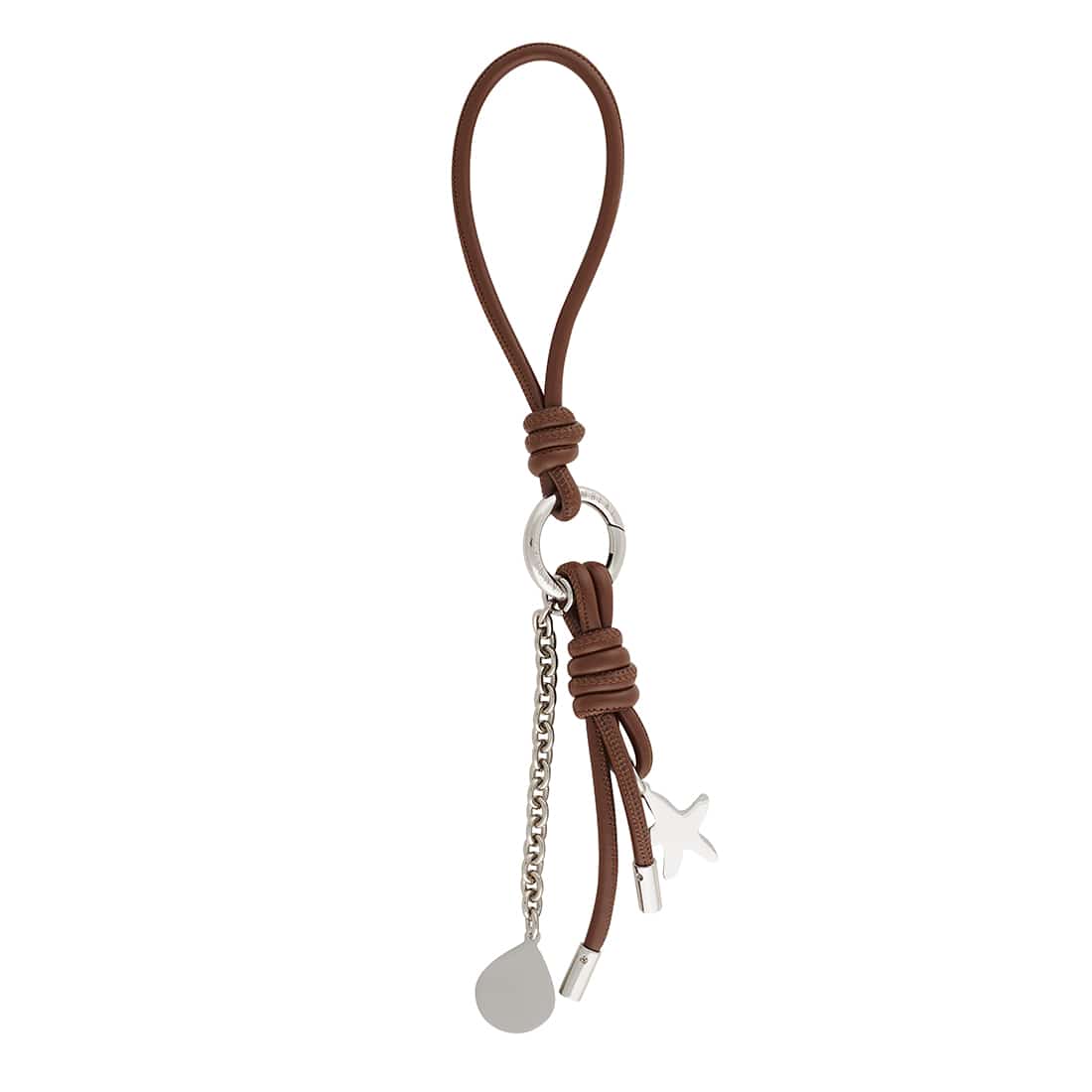 Le Fidji – Porte-clés avec breloque en cuir vegan hazelnut