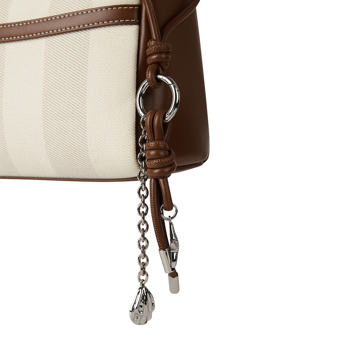 Le Fidji – Porte-clés avec breloque en cuir vegan hazelnut