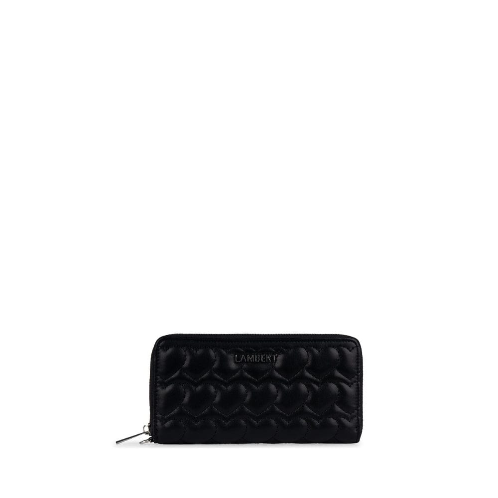 The Fiona - Black Quilted Vegan Leather Wallet