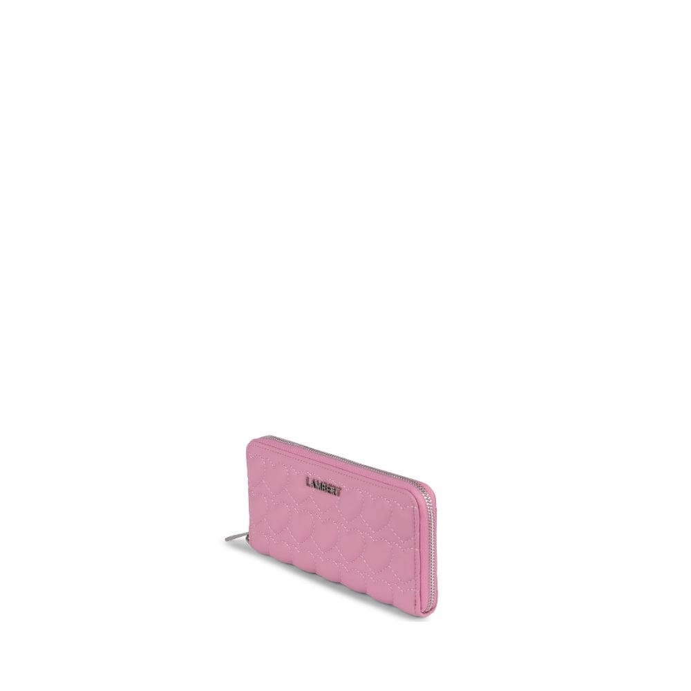 The Fiona - Whisper Pink Quilted Vegan Leather Wallet