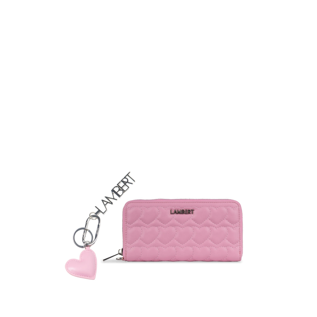 Valentine's Day Bundle - Wallet + Keychain in Whisper Pink
