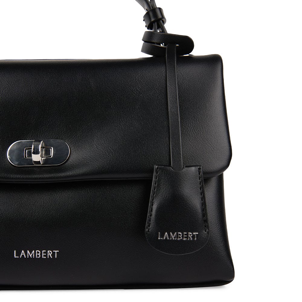 Le Freya- Sac à main 2-en-1 en cuir vegan noir