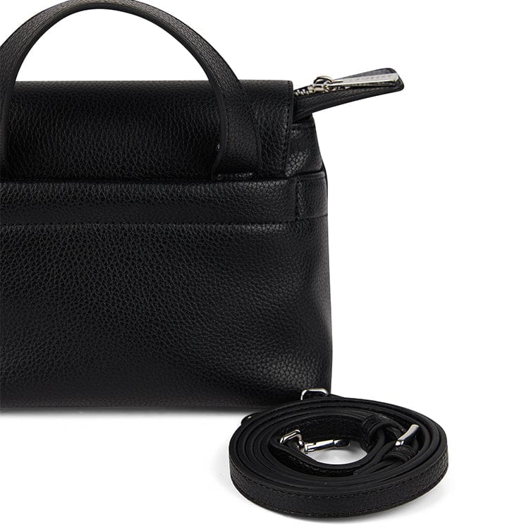 Le Ginny – Sac à bandoulière 2-en-1 en cuir vegan noir