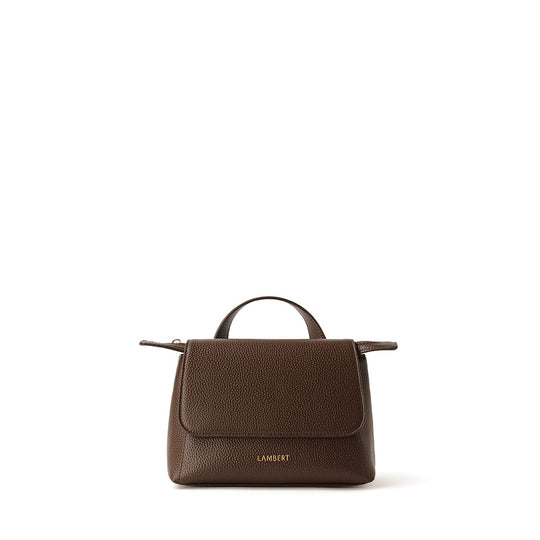 Le Ginny – Sac à main bandoulière 2-en-1 en cuir vegan chocolate