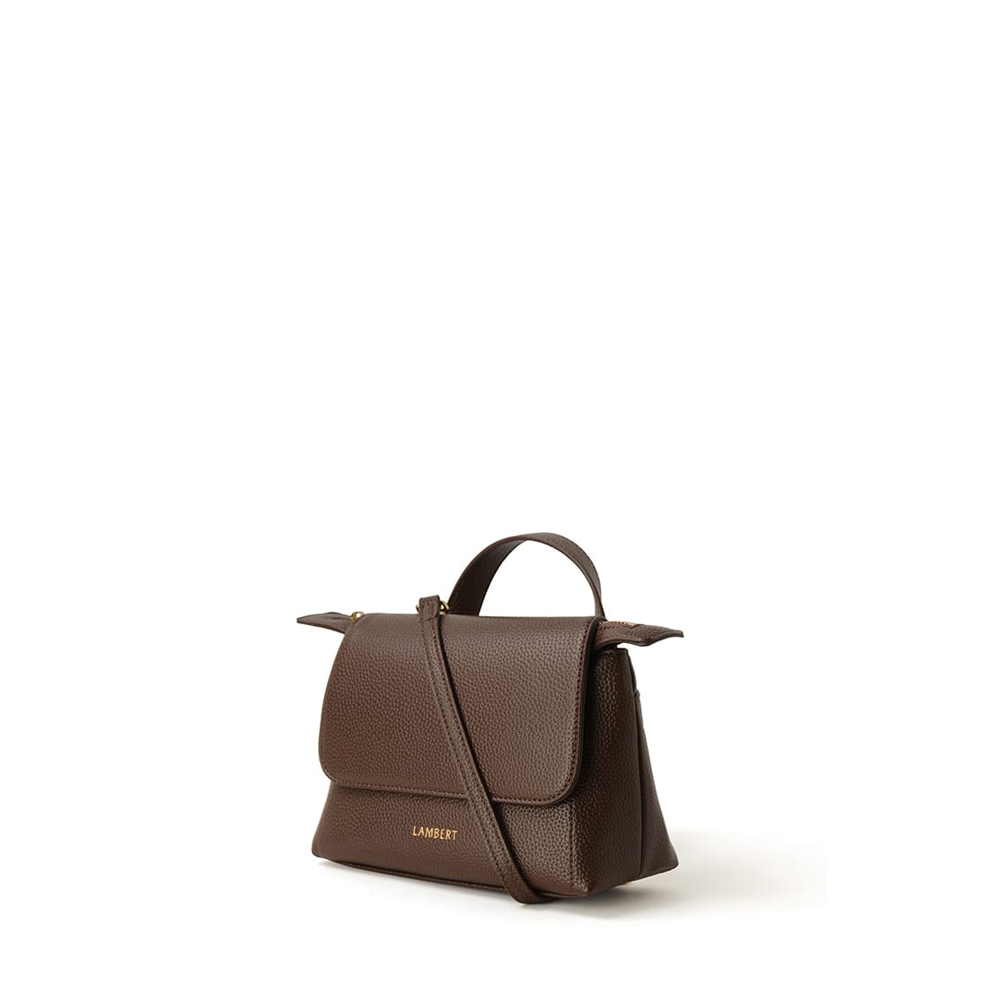Le Ginny – Sac à main bandoulière 2-en-1 en cuir vegan chocolate