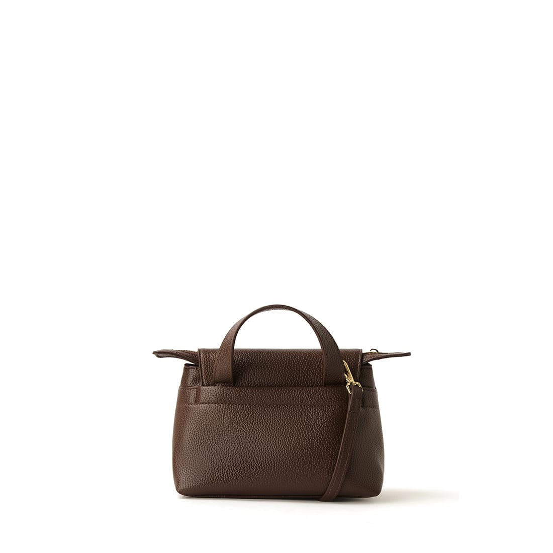 Le Ginny – Sac à main bandoulière 2-en-1 en cuir vegan chocolate