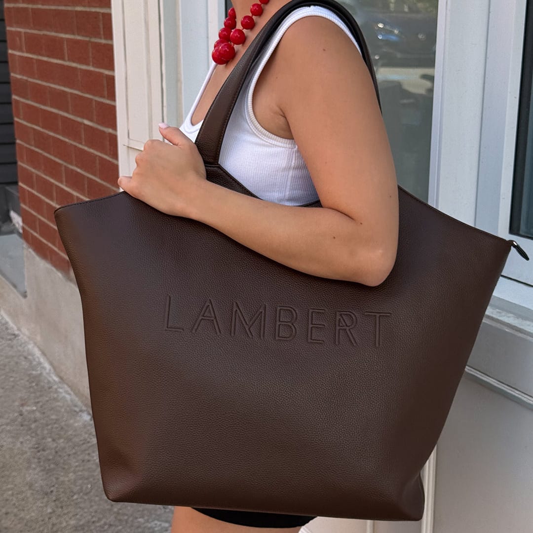 Le Sheila – Sac fourre-tout en cuir vegan chocolat