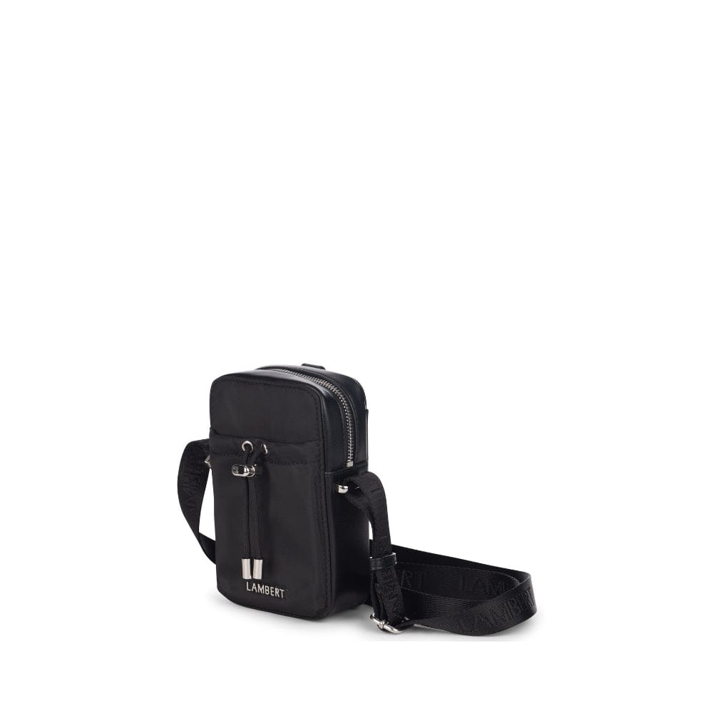 The Isabella - Black Recycled Nylon Phone Case with Shoulder Strap