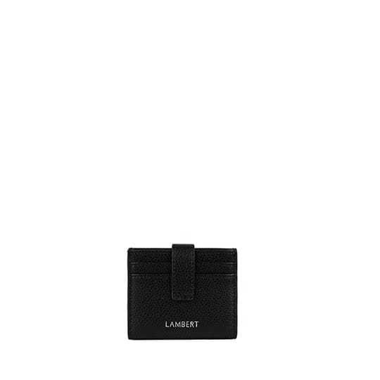 Le Jennie – Porte-cartes pliable en cuir vegan noir