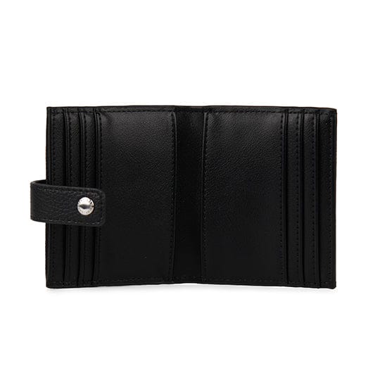 Le Jennie – Porte-cartes pliable en cuir vegan noir